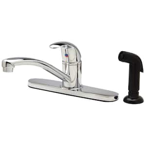 Single-Handle Standard Kitchen Faucet in Polished Chrome