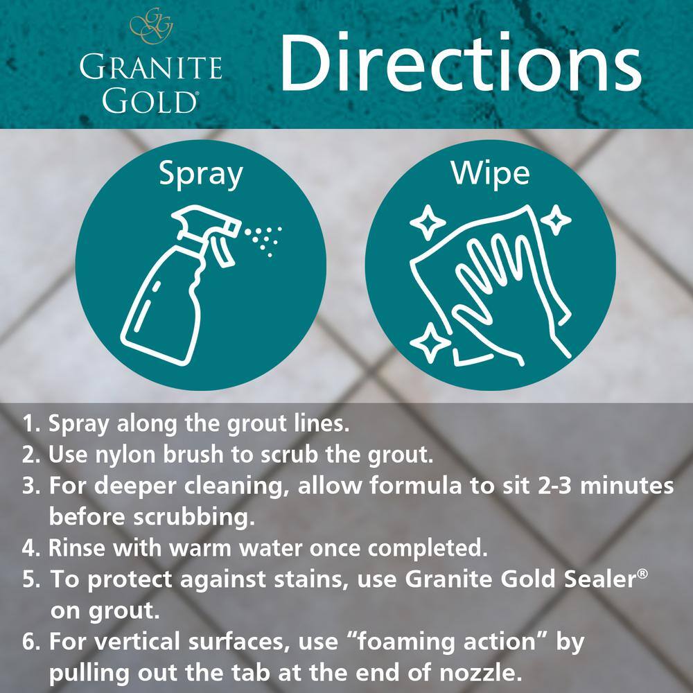 Granite Gold 24 oz Grout Cleaner with Brush