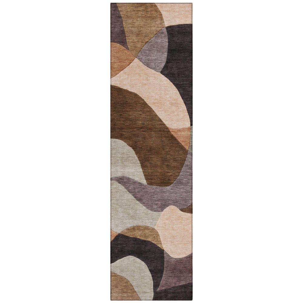 Chantille Machine Washable Indoor/Outdoor Abstract ACN2141 Chocolate 2 ft. 3 in. x 7 ft. 6 in. Runner Rug price history on PriceWatchPro
