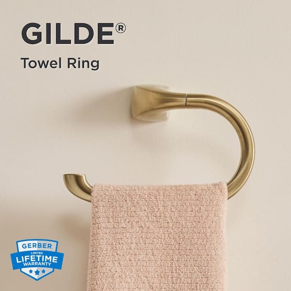Gilde Wall Mounted Towel Ring in Brushed Bronze