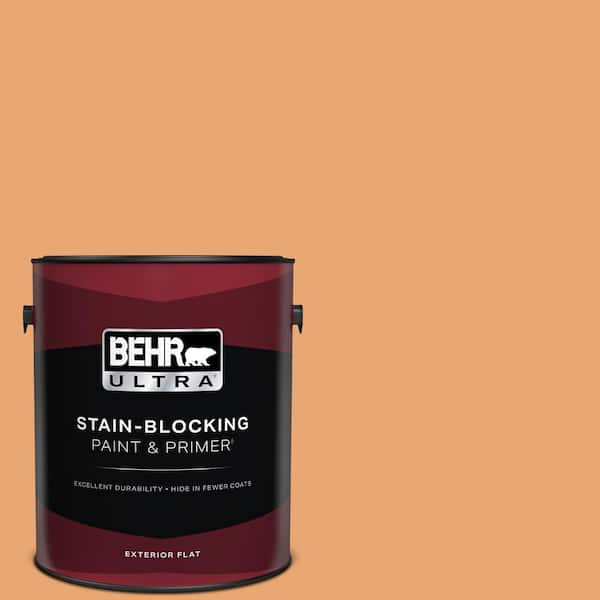 BEHR ULTRA 1 gal. #M230-5 Sweet Curry Flat Exterior Paint & Primer