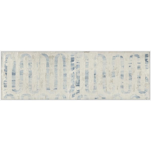Unbranded "Make the Connection" by Parvez Taj Floater Framed Canvas Abstract Art Print 10 in. x 30 in.