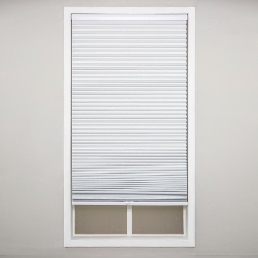 Perfect Lift Window Treatment Cut-to-Width White Cordless Blackout Polyester 9/16 in. Cellular Shade 33 in. W x 72 in. L