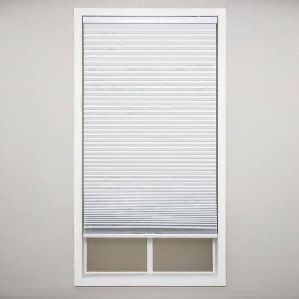 Perfect Lift Window Treatment White Cordless Blackout Polyester Cellular Shades - 34.5 in. W x 48 in. L