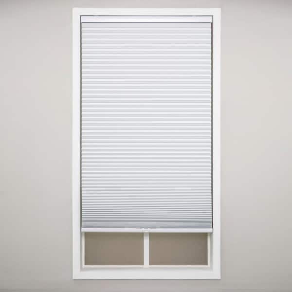 Perfect Lift Window Treatment White Cordless Blackout Polyester Cellular Shades - 58.5 in. W x 84 in. L