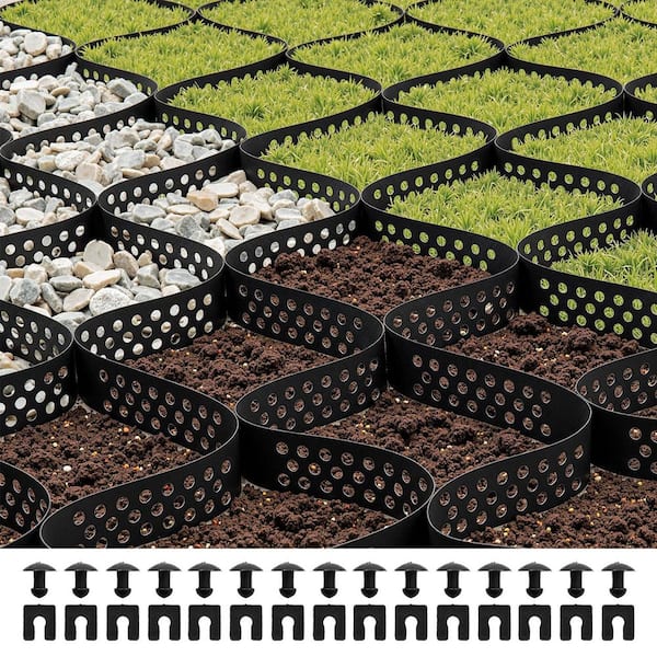 VEVOR Gravel Grid 9 ft. W x 17 ft. L x 2 in. H Geocell Ground Grid 1885 LBS Per Sq Patio Ground Grid Paver for Slope Driveways