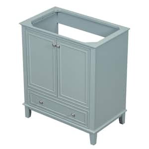 30 in. W x 18 in. D x 34 in. H Bath Vanity Cabinet without Top in Green