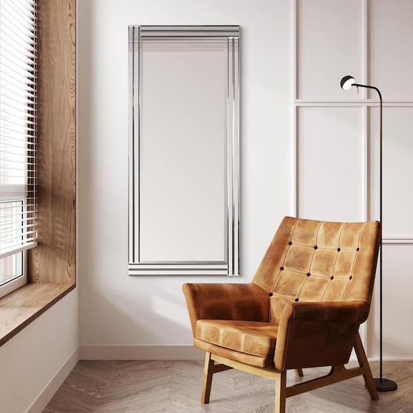 Large Rectangle Clear Beveled Glass Contemporary Mirror (54 in. H x 24 in. W)