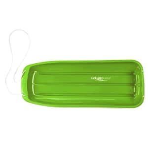 Snow Kids 48 in. 2 Person Plastic Toboggan Sled w/Pull Rope, Green