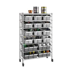 Seville Classics 7-Tier Commercial NSF Certified 21-Bin Rack