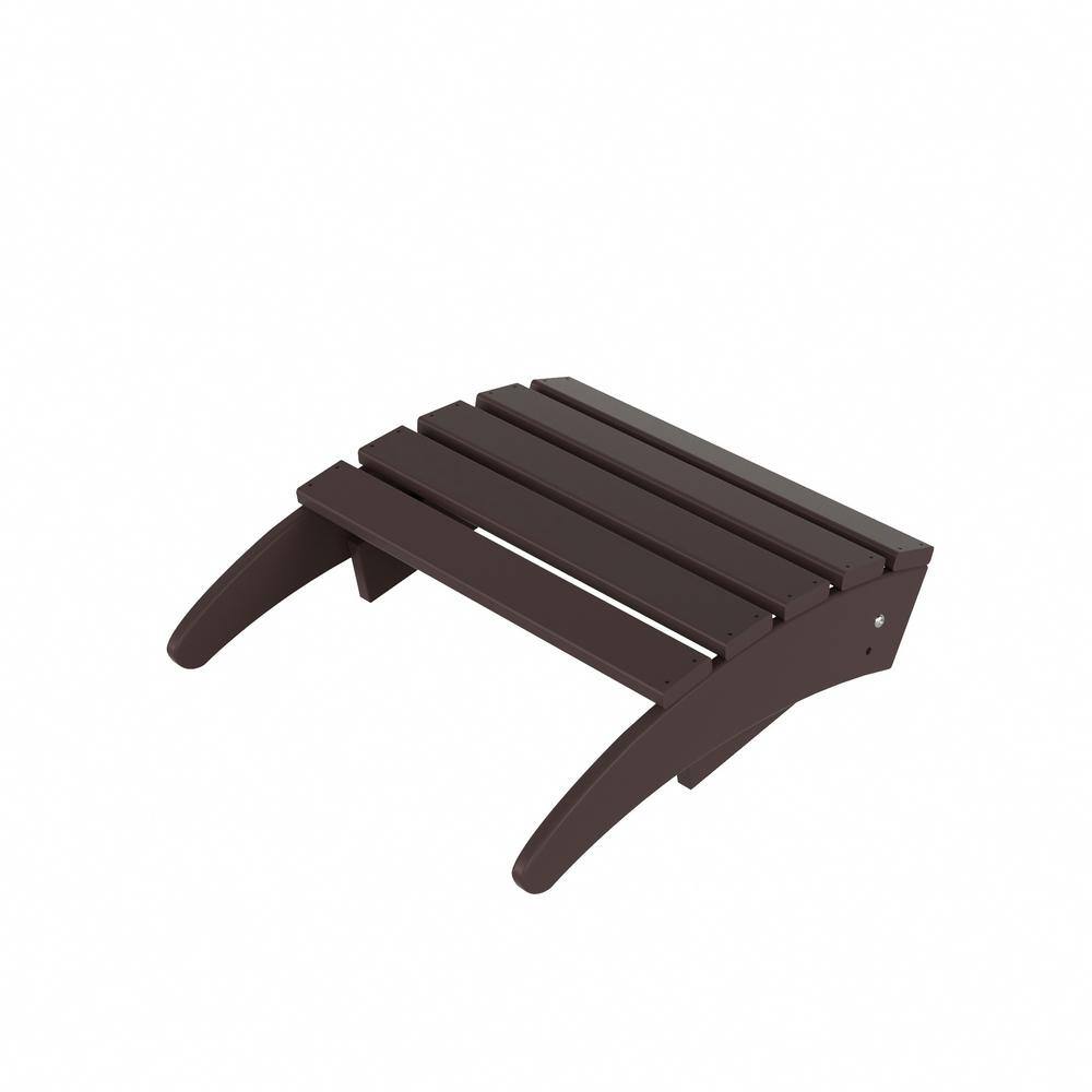 Dark Brown HDPE Foldable Outdoor Patio Ottoman
