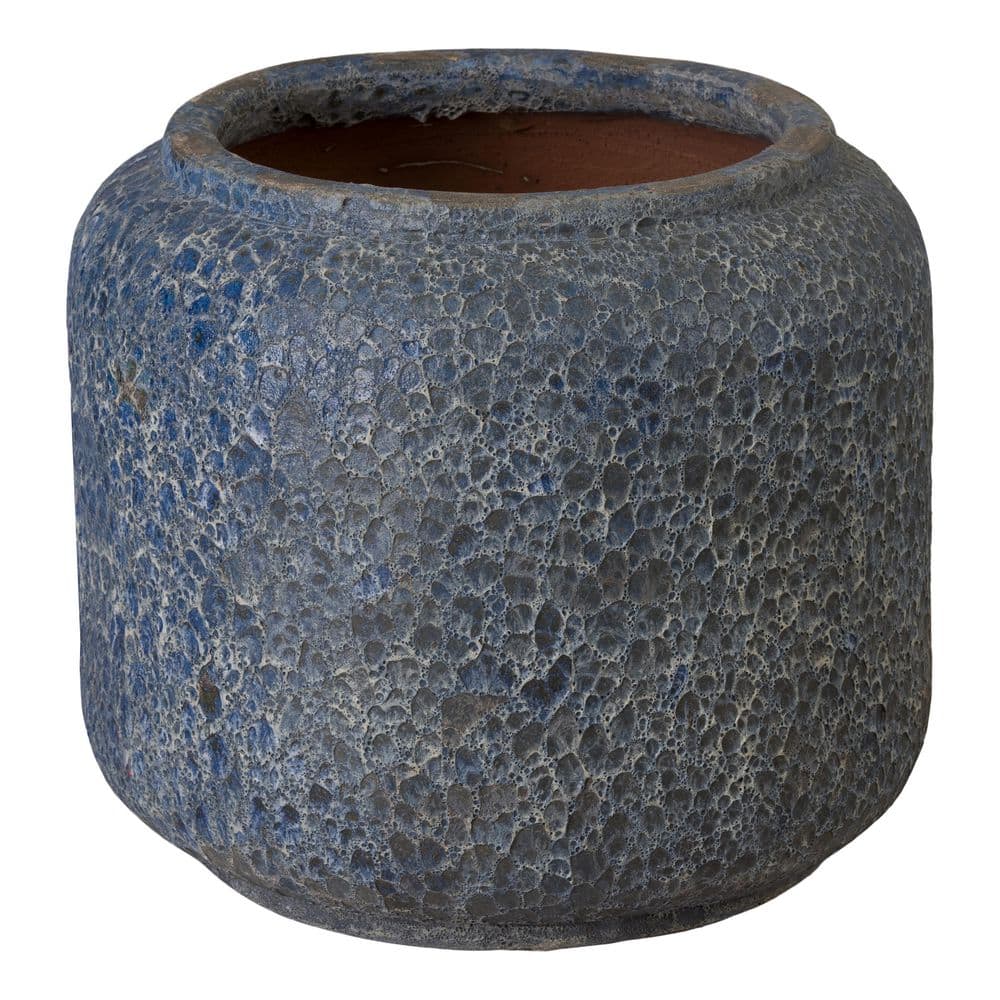 Squat 23.5 in. Reef Blue Ceramic Round Jar (23.5 in. L x 23.5 in. W x 20 in. H) High-fire treatment price history on PriceWatchPro