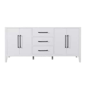 Laurel 71.2 in. W x 21.6 in. D x 33.1 in. H Bath Vanity Cabinet without Top in in White