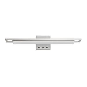 4.75 in. H Brushed Steel Metal 1-Light Wall Sconce with USB Port
