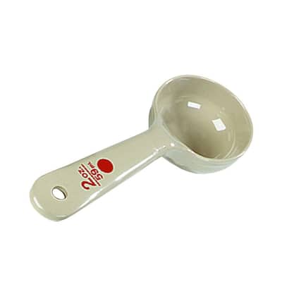 2 oz. Short Handle Polycarbonate Solid Portioning Spoon in Beige (Case of 12)