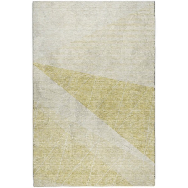 Dream Shag Premium Machine Washable Abstract ADS706 Wheat 5 ft. x 7 ft. 6 in. Area Rug