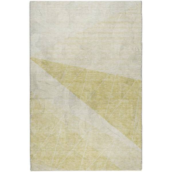 Dream Shag Premium Machine Washable Abstract ADS706 Wheat 9 ft. x 12 ft. Area Rug