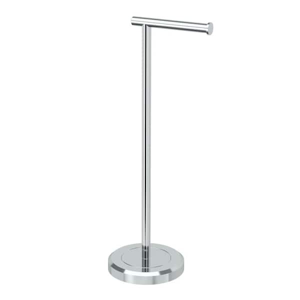 Bathroom Essentials Latitude II Freestanding Toilet Paper Holder Stand in Chrome