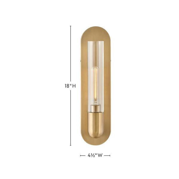 LARK - Tully 4.5 in. 1-Light Lacquered Brass Wall Sconce