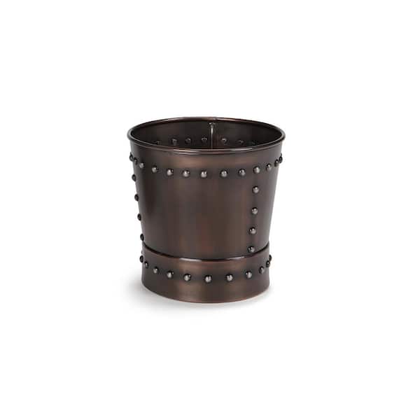 Good Directions Unique 9 in. Steel Riveted Bronze Planter for Outdoor or Indoor Use, Garden, Deck, and Patio