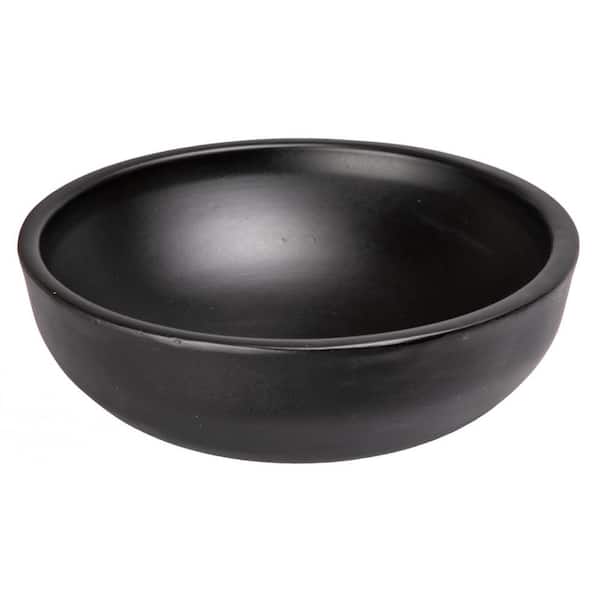 Eden Bath 16 in. Charcoal Concrete Round Vessel Sink