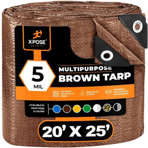 5 mil 20 ft. W x 25 ft. L Better Brown General purpose Tarp