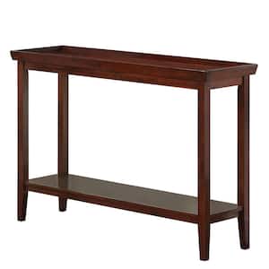 48 in. Espresso Standard Rectangle Wood Console Table with Storage