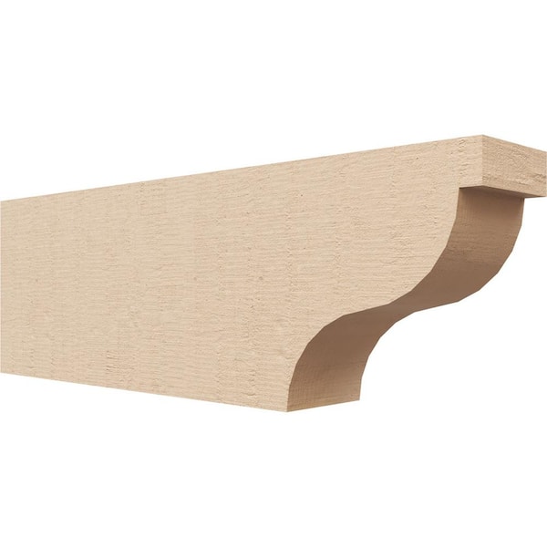 Ekena Millwork 2-in. x 4-in. x 12-in. Garner Woodgrain, Primed Tan Timberthane Polyurethane Rafter Tail Brace