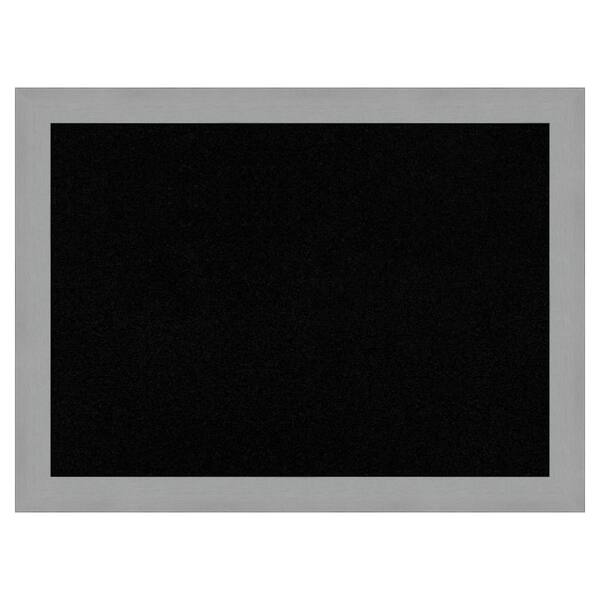 Amanti Art Brushed Nickel Framed Black Corkboard 31 in. x 23 in