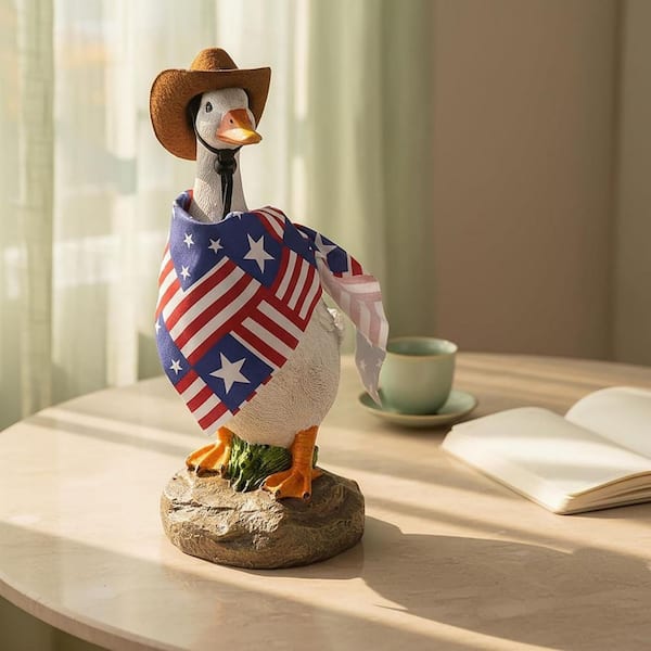 12" Real Farm Porch Goose Statue, Resin Yard Duck, Whimsical Outdoor  Decor, Perfect for Garden, Patio, Backyard Jkzzc00375 - The Home Depot