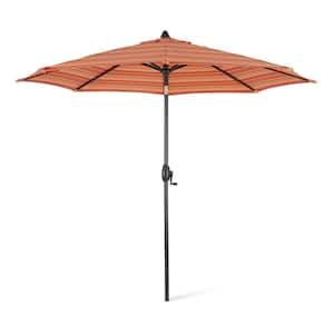 9 ft. Aluminum Sunbrella Market Patio Umbrella in Dolce Mango