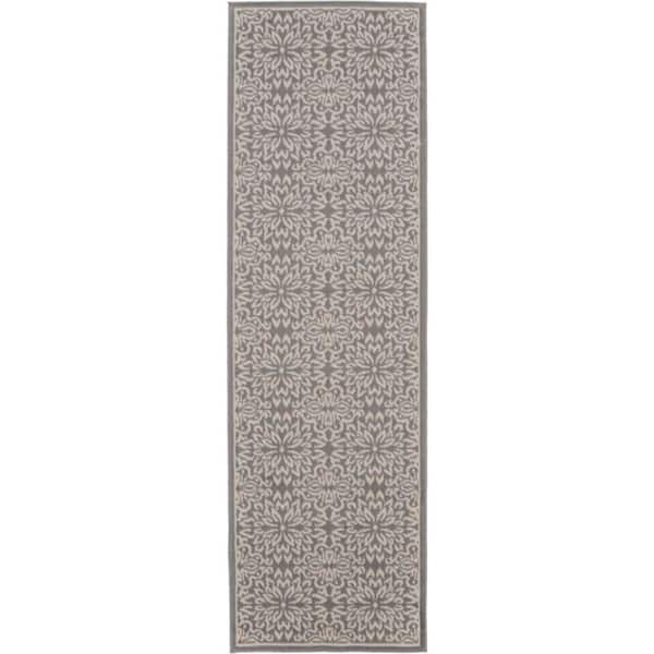 Jubilant Ivory/Gray 2 ft. x 7 ft. Moroccan Farmhouse Runner