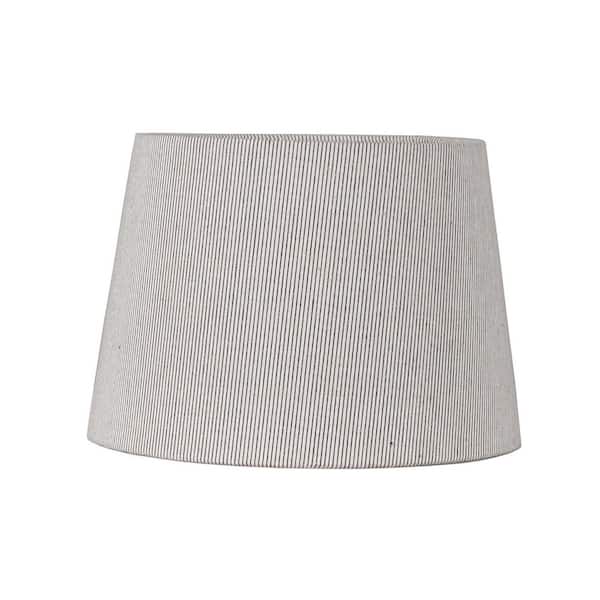 Adesso Mix and Match 11 in. x 13 in. x 9 in. Height Hardback Shade Navy/White Pin Stripe Hardback Shade