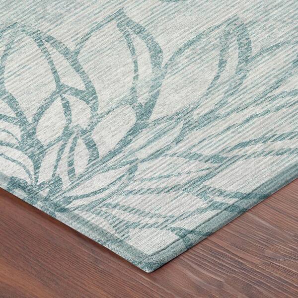 Chantille Machine Washable Indoor/Outdoor Abstract ACN2789 Silver 5 ft. x 7 ft. 6 in. Area Rug