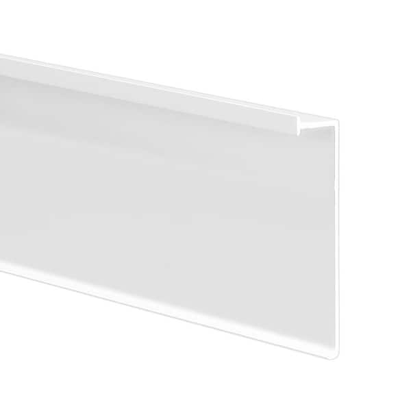 Novorodapie Eclipse Matt White 9/16 in. x 4 in. x 98-1/2 in. Aluminum Tile Edging Trim