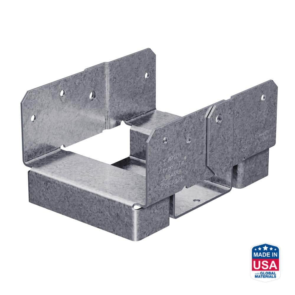 Simpson Strong-Tie ABA ZMAX Galvanized Adjustable Standoff Post Base for  4x6 Actual Rough Lumber ABA46RZ - The Home Depot