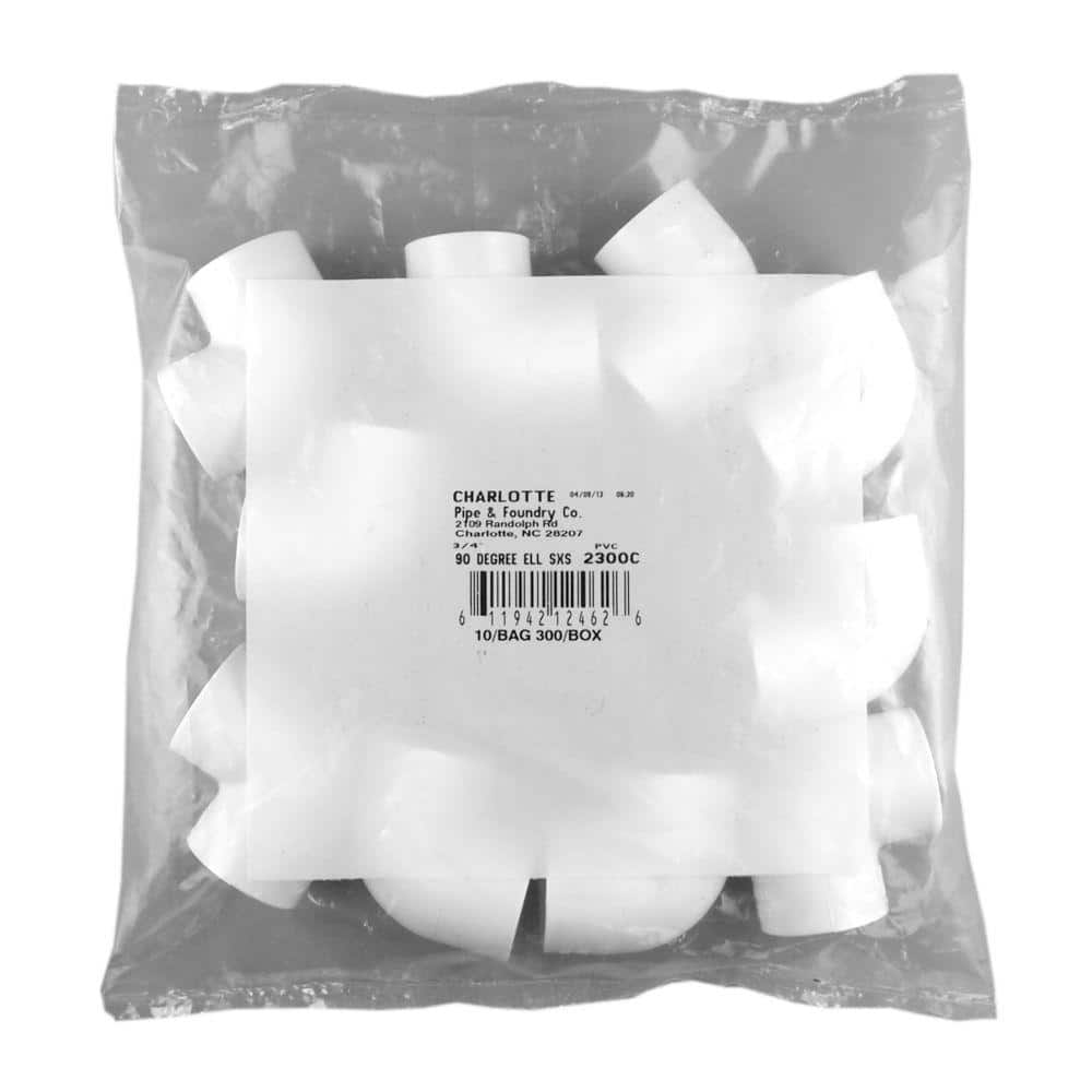 3/4 in. PVC Sch 40-Degree 90-Degree Elbow Fitting (10-Pack) price history on PriceWatchPro