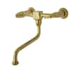 Kingston Brass Heritage 2-Handle Wall Mount Bathroom Faucet in Polished ...