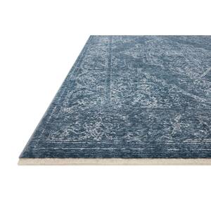 Vance Denim/Dove 5 ft. 3 in. x 7 ft. 9 in. Traditional Fringed Area Rug