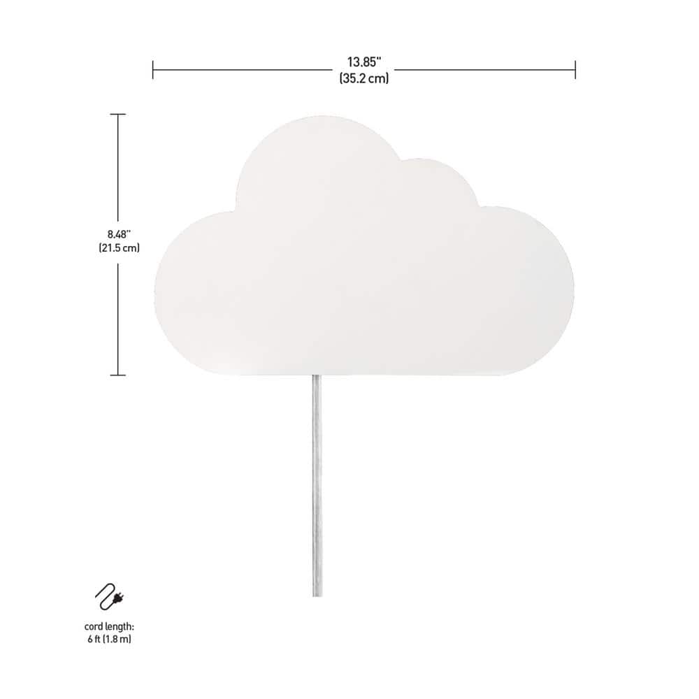 Nimbus Floating Cloud Matte White Plug-In Sconce
