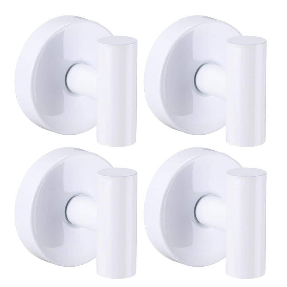 4-Piece Suction Cup Hooks, Bathroom Reusable Hooks for Shower, No-Drill Mounting on Glass, Mirrors, in White price history on PriceWatchPro