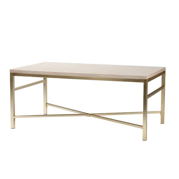 HomeRoots Bernadette 24 in. L White 18 in. H Rectangle MDF Coffee Table