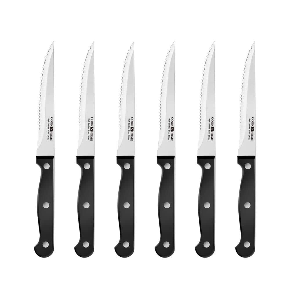 Cook N Home Kitchen Knife Set with Bamboo Storage Block 15-Piece