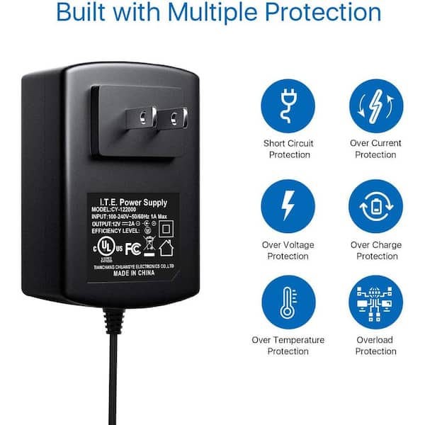 Designed to Operate with Security Cameras and Any Other Device requiring 2amp/DC12V for CCTV Products. DC12V 2A Power Adapter