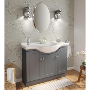 Highmont 41 in. W x 17-5/8 in. D Vanity in Twilight Gray with Porcelain Vanity Top in Solid White with White Basin