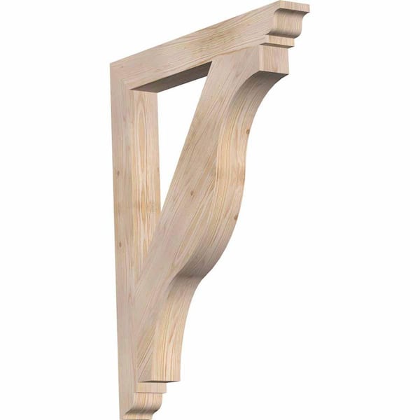 Ekena Millwork 3.5 in. x 38 in. x 30 in. Douglas Fir Funston Traditional Smooth Bracket