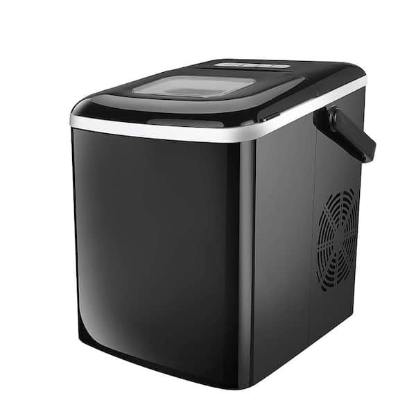 FUNKOL 12.20 in. Ice Production per Day 26 lb. Portable Ice Maker in Black with 2 Optional Ice Size for Party
