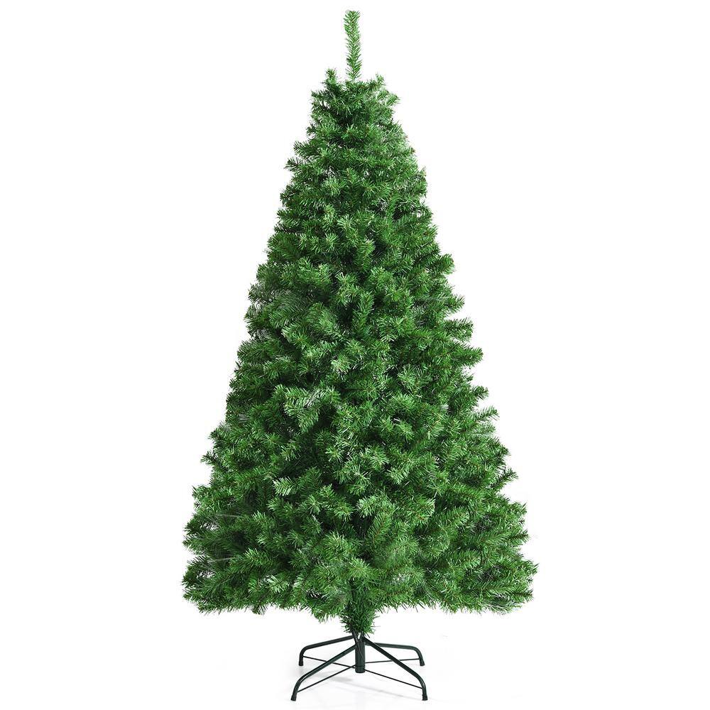 costway-6-ft-pre-lit-fiber-optic-pvc-regular-artificial-christmas-tree