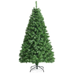 6 ft. Pre-Lit Fiber Optic PVC Regular Artificial Christmas Tree with 617 Branch Tips