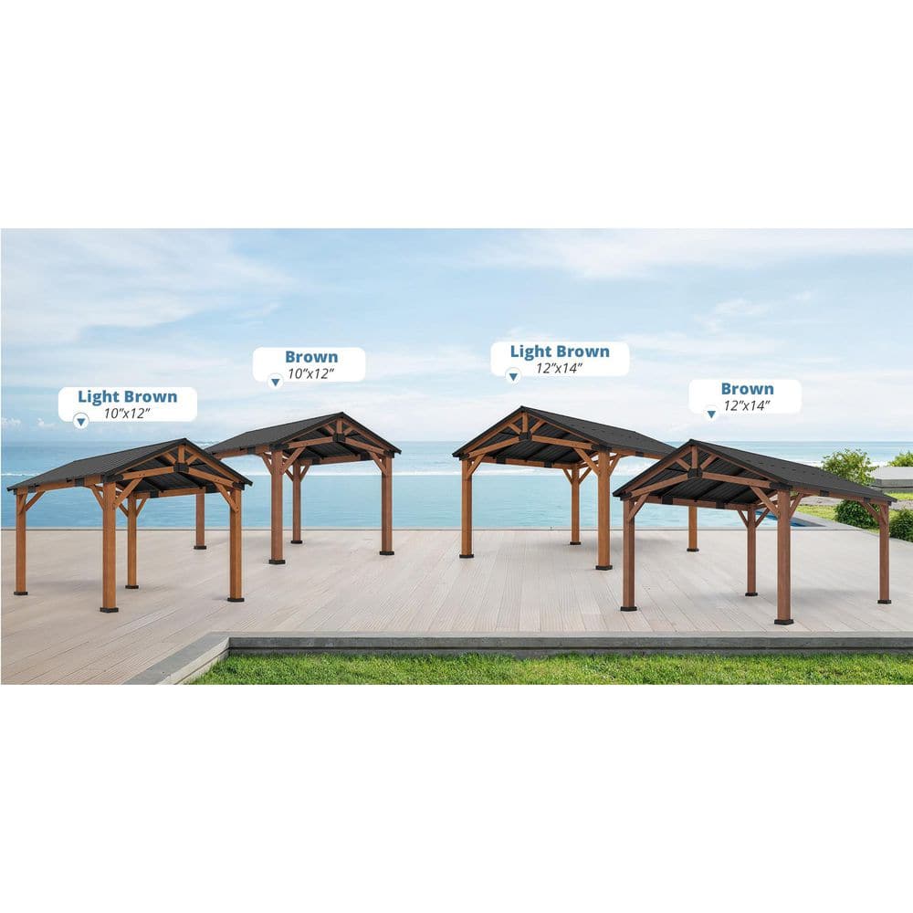 Norwood 12x10 Cedar and Steel Outdoor Gazebo